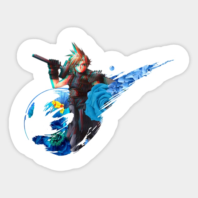 Floral Fantasy VII Sticker by offbeatninja